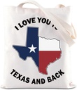Texas State Gift The Lone Star State Gift I Love You To Texas And Back Tote Bag Texas Trip Shopping Bag Moving Away Gift