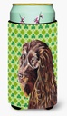 Caroline's Treasures SC9574TBC Boykin Spaniel Lucky Shamrock St. Patrick's Day Tall Boy Hugger Can Cooler Sleeve Hugger Machine Washable Drink Sleeve Hugger Collapsible Insulator Beverage Insulated Ho