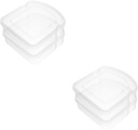 4pcs Clear Portable Bread Sandwich Storage Box Reusable Toast Carrier Case for Outdoor Use for Camping and Picnics Lightweight and Design Keeps Food Fresh