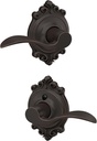 SCHLAGE Brookshire Trim with Accent Hall and Closet Lever, Aged Bronze (F10 ACC 716 BRK)