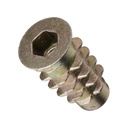E-Z LOK Threaded Insert for Soft Wood, Zinc Hex-Flanged Thread Inserts 10-32 Internal Threads, 20 mm Length, Pack of 25