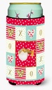 Caroline's Treasures CK5496TBC Puffer Fish Love Tall Boy Hugger, Red Can Cooler Sleeve Hugger Machine Washable Drink Sleeve Hugger Collapsible Insulator Beverage Insulated Holder
