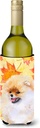 Caroline's Treasures BB9943LITERK Pomeranian Fall Wine Bottle Hugger, Yellow Bottle Cooler Sleeve Hugger Machine Washable Collapsible Insulator Beverage Insulated Holder