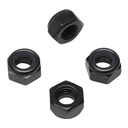 10Pcs M10 x 1.5mm Hex Lock Nuts Carbon Steel Nylon Insert Self-Locking Nuts for Fasteners, Black
