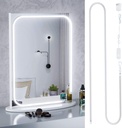 MY BEAUTY LIGHT LED Vanity Lights Strip for Mirror, 6000K Bright Daylight White Vanity Mirror Lights, 6.56FT Dimmable Makeup Light, ELT Approval 24V Stick on Lights for Mirror