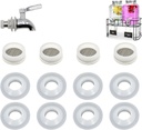 xcivi 4 Set Spigot Accessory Replacement for Glass Drink Dispensers, Spigot Rubber Bumper with Removable filter, Spigot for Beverage Dispenser Accessory Replacement - Grommet, Detachable filter