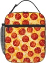 Novelty Pizza Food Insulated Lunch Bag Reusable Cooler Lunch Box Portable Leakproof Thermal Container Tote Bags for Girls Boys School Travel