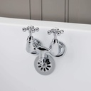 Vintage Tub & Bath Clawfoot Tub Wall Mount Faucet - Metal Cross Handles