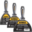 DEWALT All Stainless Steel Joint Knife 3-Pack | One-Piece Premium Polished Metal Putty Blade | 3-450
