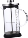 PRETYZOOM Stainless Steel High Temperature Resistant Coffee Press Pot with Measurement Scale for Coffee Tea Brewing Teapot for Home Office Use