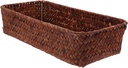 GLEAVI Woven Cutlery Storage Basket Multi-functional Sundries Organizer for Tabletop Utensils Made from Straw Material Rustic Design