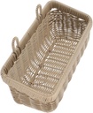 Cabilock Large Gray Woven Hanging Basket for Kitchen Wall Space Saving Ginger and Garlic Storage Organizer Fruit and Vegetable Holder Portable Rustic Woven Basket for Home
