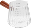 Luxshiny Glass Measuring Cup Handle - Pitcher for Espresso and Syrup for Home Coffee for Frothing and Measuring