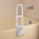WalterDrake Easy Grip Adjustable Tub Bar – Safety Grab Handle for The Bathtub – Easy to Mount on Tub Rail – Supports up to 250 lbs - White