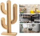 Wood Coffee Capsule Holder Cactus Shape Dispenser for Home Office Restaurant Coffee Pod Storage