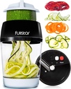 Fullstar Vegetable Spiralizer and Slicer - Zucchini Spiralizer Noodle Maker with Sharp Stainless Steel Blades, Spiralizer for Veggie Noodles, Cucumber Veggie Vegetable Zoodler, Kitchen Gadget (4 in 1)