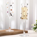 2 Pack Champagne Flutes with 3D Conch Shell Wine Glasses 6 oz Ocean Themed Cocktails Goblet Handmade Glass Cup Drinkware Container for Home Bar Wedding Bridal Shower Bachelorette Beach Party