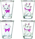 Silver Buffalo Disney Aristocats Featuring Marie 4 Pack Mini Glasses, 1.5 Ounces