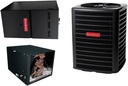 Goodman 4 TON 14.5 SEER2 Condenser, 80% AFUE 80k BTU (21 inches wide) Furnace with matched horizontal coil (GLXS4BA4810,CHPTA4830C3,GR9T800805CN) Free thermostat included.