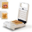 Waffle Sandwich Maker 2 in 1 Grill, Olayks Compact Waffle Makers with Removable Non-Stick Plates, Perfect for Cooking Grilled Cheese, Tuna Melts, Burgers, Steaks and Snacks