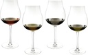 Tulip Wine Glass Goblets with Multi Metallic 26 oz. Accent Finish 9.5 Inches Tall 4 Piece Set