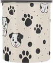 ALAZA Cute Dog Puppy Paw Prints Airtight Coffee Bean Canister 30oz Food Storage Containers with Lids For Gournd, Tea, Sugar, Flour, Rice, Cereal, Candy Cookie Jar