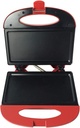 Bene Casa - Red Nonstick Flat Grill Sandwich Maker - Includes Cool-touch Handles and Die Cast Aluminum Cooking Surface