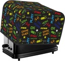 Oven Cover Kitchen Bread Machine Protector,4 Slice Toaster Cover For Home,Fingerprint Coaster Cover,Kitchen Small Appliance,Pixel Game
