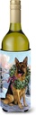 Caroline's Treasures PPP3098LITERK German Shepherd Christmas Honor Wine Bottle Hugger Bottle Cooler Sleeve Hugger Machine Washable Collapsible Insulator Beverage Insulated Holder