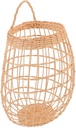 Cabilock Rustic Woven Storage Basket Multi-purpose Hanging Basket for Garlic Ginger and Sundries Wall Decor Natural Rattan Design Convenient Handle