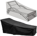Kisangel 1Pc Deck Chair Cover Heavy Duty Patio Furniture Protector for Outdoor Use Black Durable for Garden Balcony Fits Standard Deck Chairs