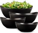 Home Beets Matte Black Ceramic Serving Bowls for Entertaining, 10-18-28-42 Ounce, Microwave, Oven & Dishwasher Safe, Large Serving Dishes, Prep Salad Bowls for Pasta, Parties, Catering, Set of 4
