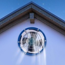 16-Inch Axial Blower Exhaust Fan 550W Ventilation Extractor Fan Wall-mounted Cylinder Pipe Fan Low Noise Inline Blower for Ducting Vents Bathroom Kitchen