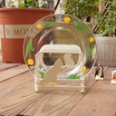 Metal Cookware Organizer Rack for Kitchen Cabinet, Counter, Shelf, 5 Slot Holder for Plate, Vertical/Horizontal Storage, Concerto Collection, Beige