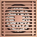 Brass Shower Floor Drain with Removable Cover Shower Drain Hair Catcher Strainer for Kitchen Bathroom Garage Basement and Toilet Square Floor Drain-Champagne Gold(Rose Gold)