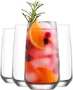 LAV Highball Glasses Set of 6 | All-Purpose Long Drink Glasses | Ideal for Water, Juice, and More | Perfect for Home, Parties, and Entertaining | 480 cc | 16.25 oz