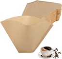 XINRUI 200 PCS #4 Cone Coffee Filter for Ninja Dual Brew Coffee Maker, Disposable 8-12 Cups Coffee Paper Filters Natural Brown Unbleached Coffee Filters for Pour Over and Drip Coffee Maker