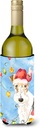 Caroline's Treasures CK2501LITERK Christmas Lights Fox Terrier Wine Bottle Hugger Bottle Cooler Sleeve Hugger Machine Washable Collapsible Insulator Beverage Insulated Holder