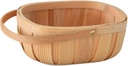 TEHAUX Bamboo Serving Basket Woven Fruit Basket Kitchen Storage Handcrafted Decor Multifunctional