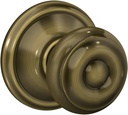 Schlage F10 GEO 609 Georgian Door Knob, Hall & Closet Passage Lock, Antique Brass