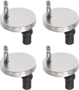uxcell 4Pcs Toilet Seat Hinge Fixings, Quick Release Top Fix Nuts Screws Hole Fittings, Expanding Rubber Screw Toilet Seat Hinge Replacement with 55mm Base