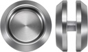 PATIKIL Round Sliding Glass Door Handle, 2 Pack 304 Stainless Steel Back-to-Back Bathroom Door Handles Pull Knob 2.3" OD with Screw for Shower Balcony Office Sliding Doors, Gray