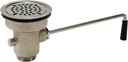 AA-301 Twist Handle Waste Valve 3-1/2" Sink Opening for Comerical Kitchen Compartment Sinks, 1-1/2" Drain Outlet.