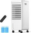 22.5'' Windowless Portable Air Conditioners, 3-IN-1 Portable AC Unit, 7H Timer, 1.85Gal Tank & 2 Ice Boxes, 3 Modes & 3 Speeds, Ultra-Quiet Swamp Air Cooler With 4 Universal Wheels For Home/Indoor Use