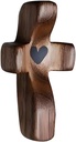 Cross My Heart/Encouragement Gift Wooden Pocket Stress Fidget Cross Wood Christian Religious Gift(Black 1pcs)