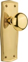 Nostalgic Warehouse Prairie Plate with New York Knob, Passage - 2.375", Unlacquered Brass
