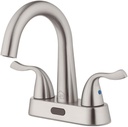 Homewerks 26-B423S-BN-HW Two-Handle 4" Centerset Touchless Brushed Nickel Bathroom Faucet
