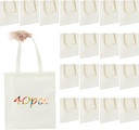 Sublimation Tote Bags14x16 Inches,Blank Canvas Tote Bag,White Canvas Tote Bags Bulk,Heat Transfer Canvas Tote Bags