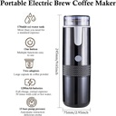 Portable Espresso Machine Type-C Rechargeable Coffee Machine Mini Electric Powder Capsule Coffee Maker 15 Bar Pressure Suitable for Capsule & Coffee Powder for Camping, Travel, Outdoor, RV