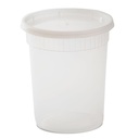 YW Plastic Soup/Food Container with Lids, 32 oz., 240 Piece